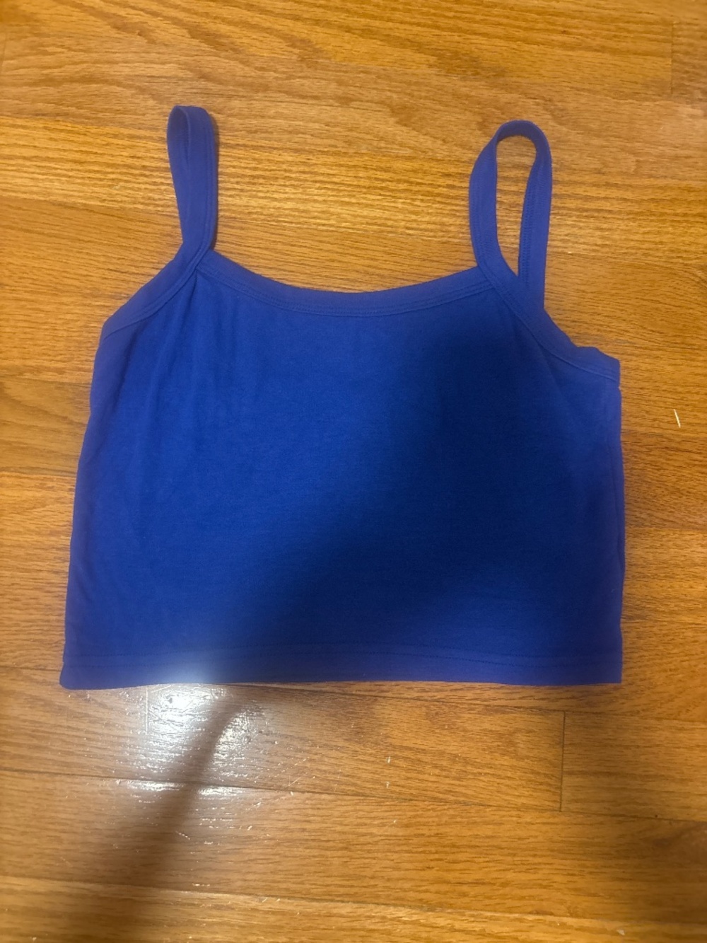 Blue tank cropped top